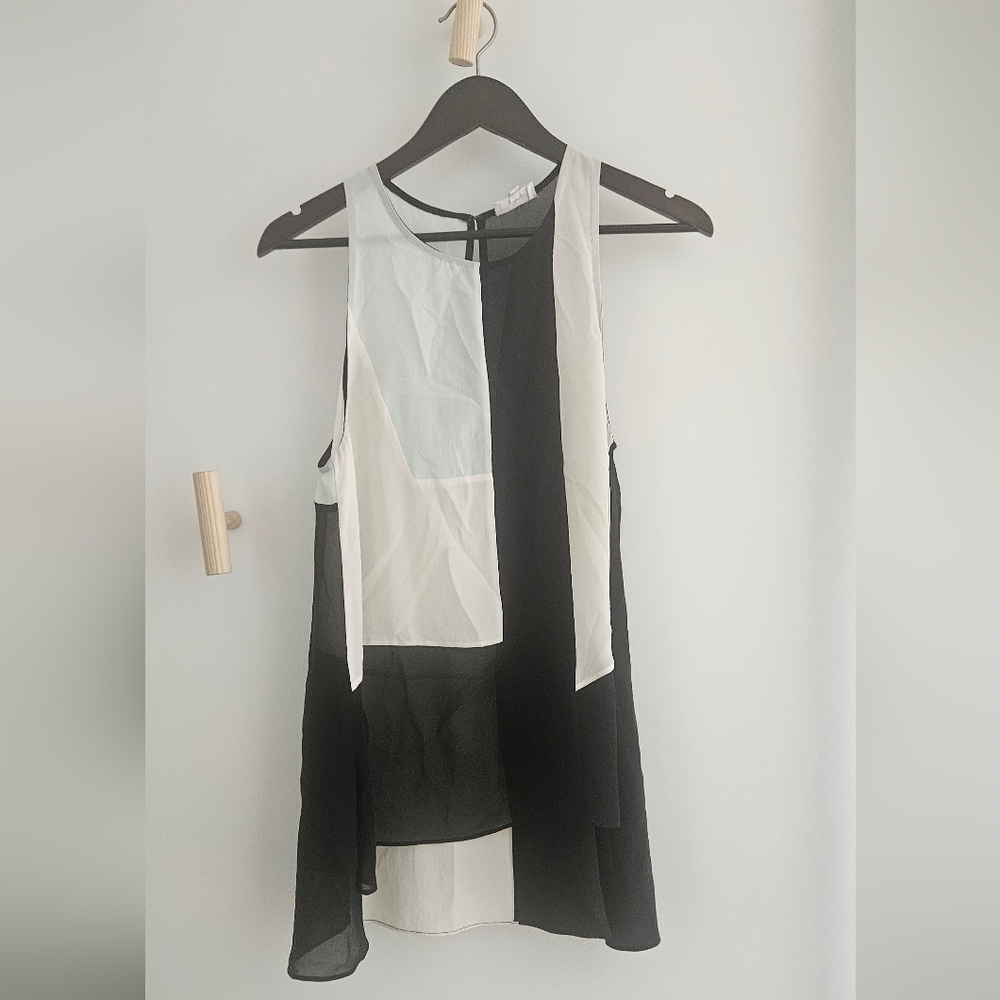 Vintage Wilfred silk colour block blouse
